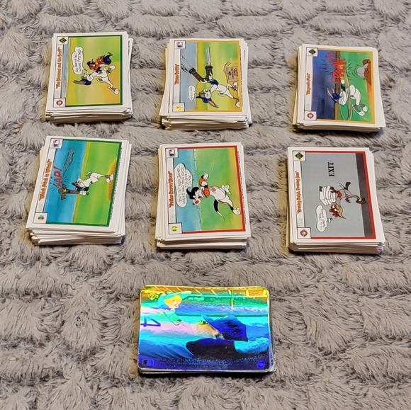 VTG 90s! LOONEY TUNES Comic Ball Series 1  Hologram Cards Upper Deck 297 Cards - Picture 4 of 7